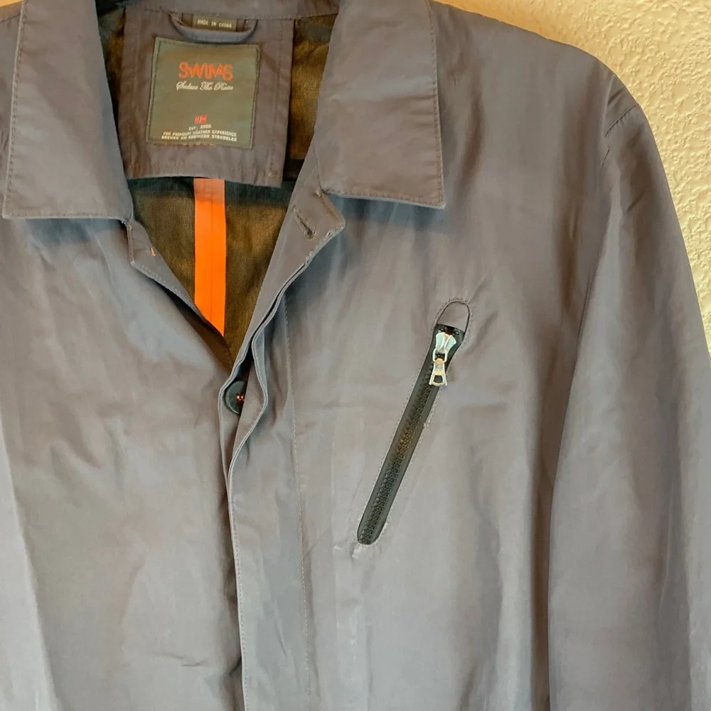 Swims women’s raincoat sz M long button down spring fall preppy career work - Picture 6 of 9